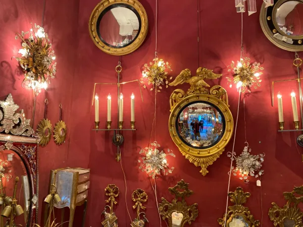 1970′ Pair of Directoire Style Double Patina Bronze Sconces Maison Jansen Ou Wilkinson