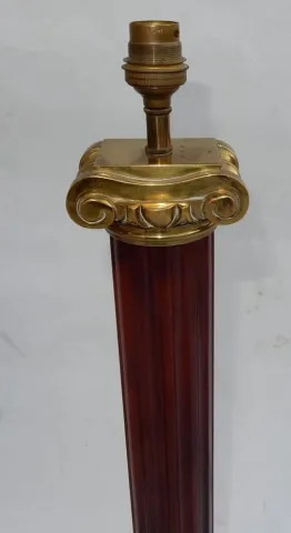 1950/70 Paire De Lampes Maison Jansen, Laiton et Bakélite, Couleur Ambré