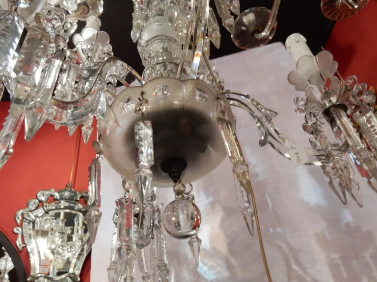 1950′ Baccarat 6 Branch Chandelier