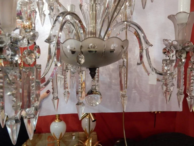 1950′ Baccarat 6 Branch Chandelier