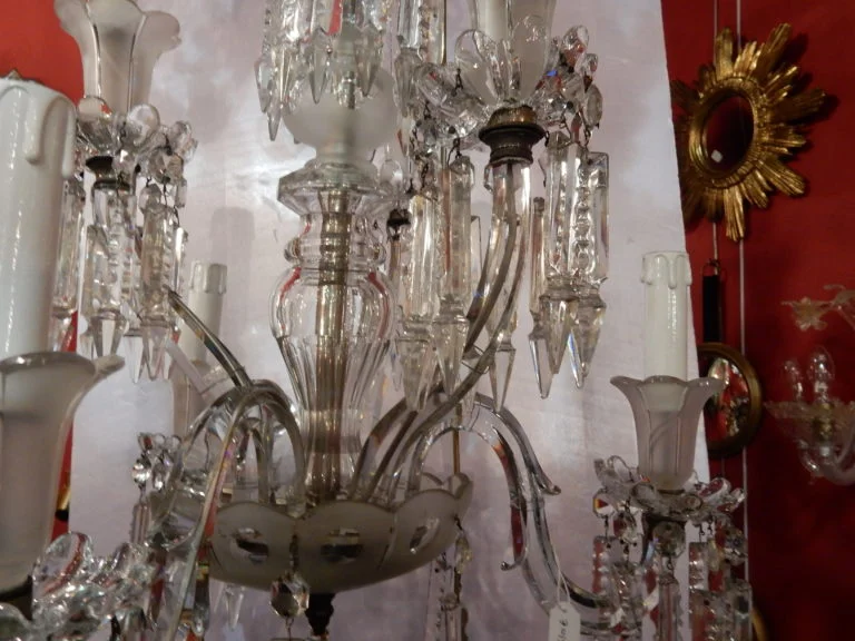 1950′ Baccarat 6 Branch Chandelier