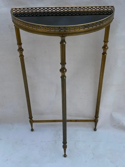 1970′ 1/2 Moon Console Gilt Bronze Maison Jansen