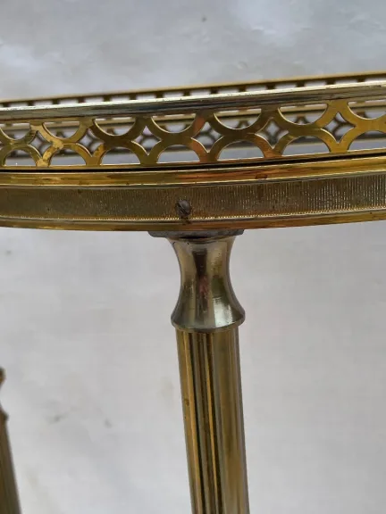 1970′ 1/2 Moon Console Gilt Bronze Maison Jansen
