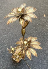 1970′ Illuminating Plant in Brass Maison Jansen 3 Heads