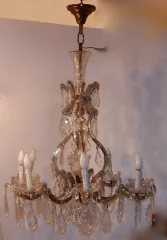 1920/40′ Marie Thérèse Cage Chandelier in Bohemian Crystal