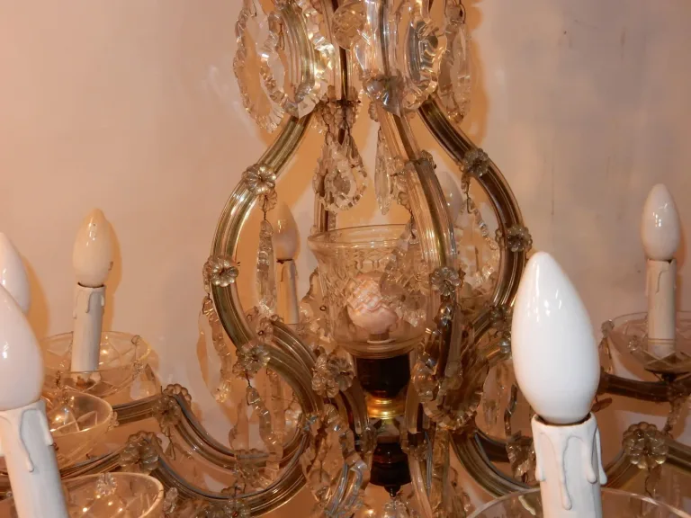 1920/40′ Lustre Cage Marie Thérèse en Cristal de Bohême