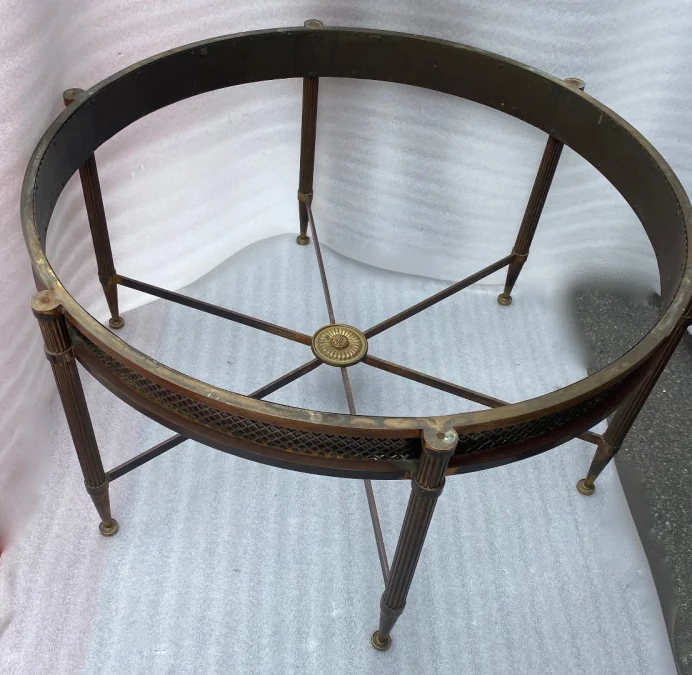 1950/70 Maison Jansen Or Maison Charles Pedestal Table After A Model By Adam Weisweiler With 6 Branch Spacer