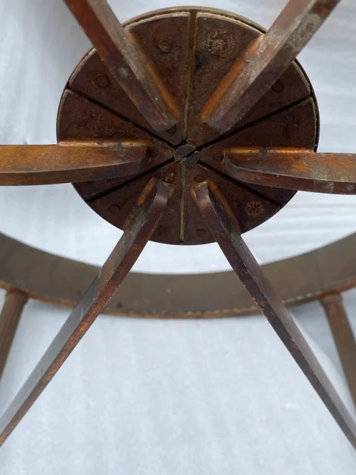 1950/70 Maison Jansen Or Maison Charles Pedestal Table After A Model By Adam Weisweiler With 6 Branch Spacer