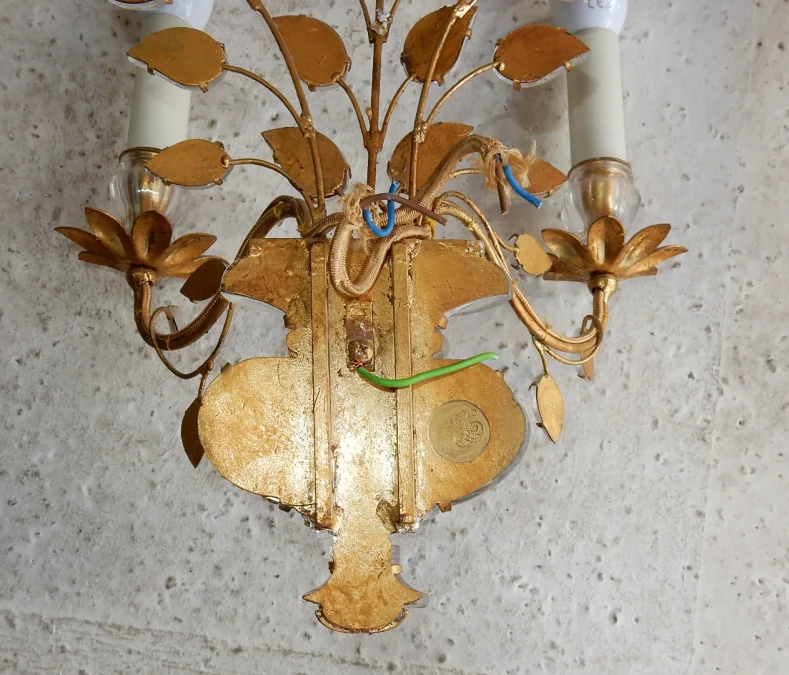 1970′ Series of 3 Marguerite Sconces Maison Baguès
