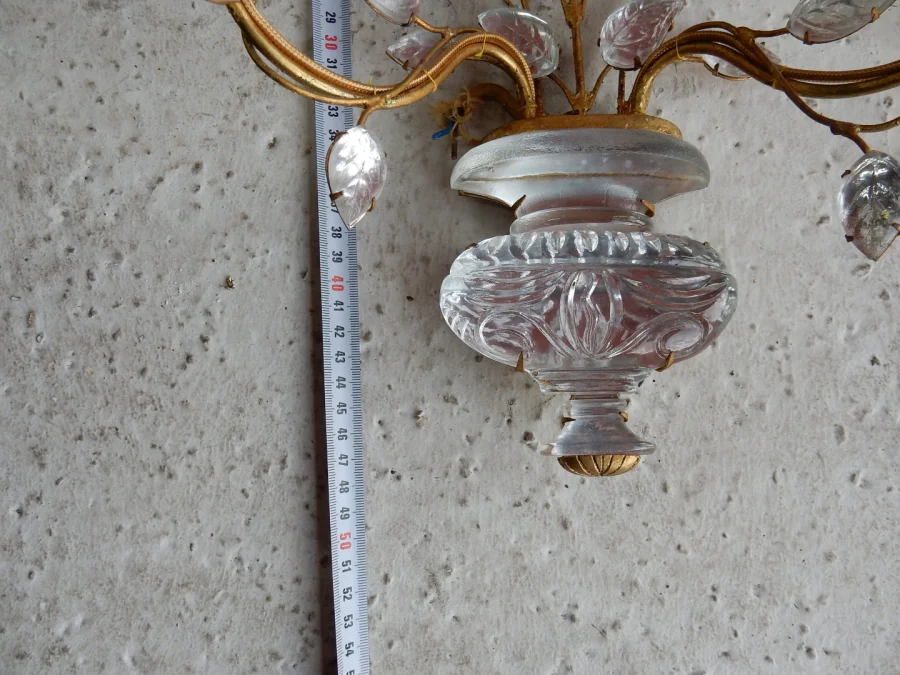 1970′ Series of 3 Marguerite Sconces Maison Baguès