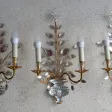 1970′ Série de 3 Appliques à la Marguerite Maison Baguès