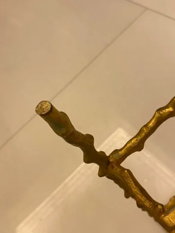 1970′ Paire de Bouts de Canapé En Bronze Doré Decor Végétal Maison Jansen Plateaux Verres Noircis