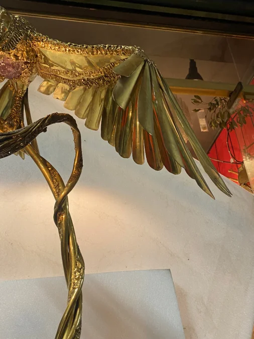 1970′ Perched Eagle With Outstretched Wings RICHARD AND ISABELLE FAURE for HONORÉ – PARIS Or Fernandez Or Duval Brasseur