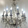 1880/1900′ Lustre Cage Maison Bagués Et Baccarat en Bronze Doré 12