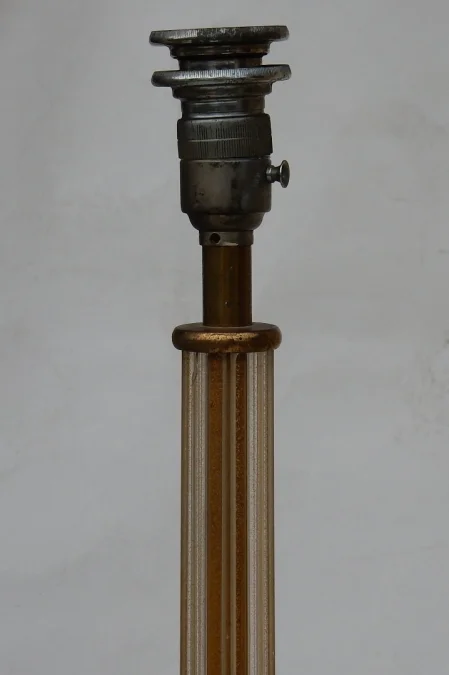 1950/70 Barovier & Toso Tripod Floor Lamp With Gold Paillons