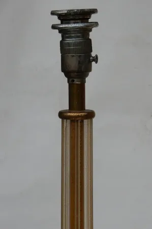 1950/70 Lampadaire Tripode Barovier & Toso Avec Paillons d’Or