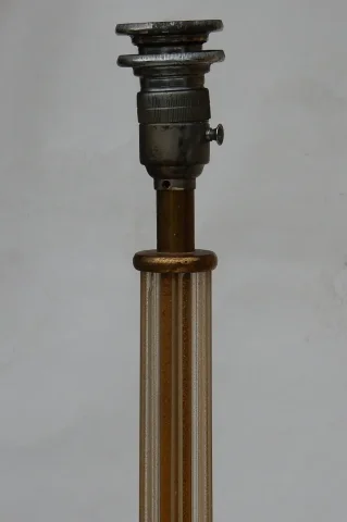 1950/70 Barovier & Toso Tripod Floor Lamp With Gold Paillons
