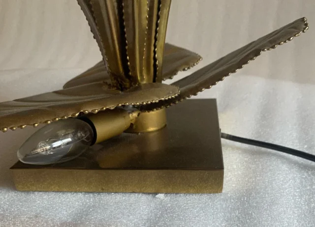 1970′ Lampe aux Roseaux Style Maison Jansen Laiton