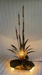 1970′ Jansen House Style Reed Lamp Brass