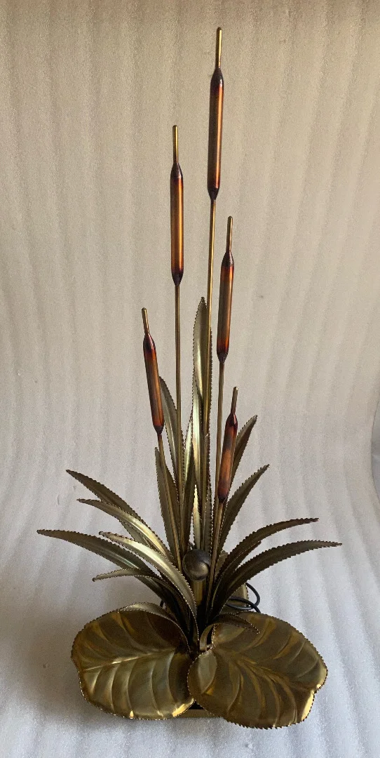 1970′ Jansen House Style Reed Lamp Brass