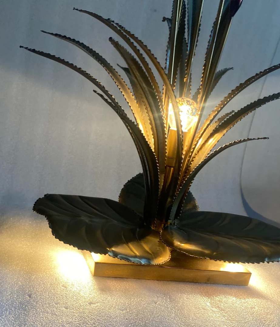 1970′ Jansen House Style Reed Lamp Brass
