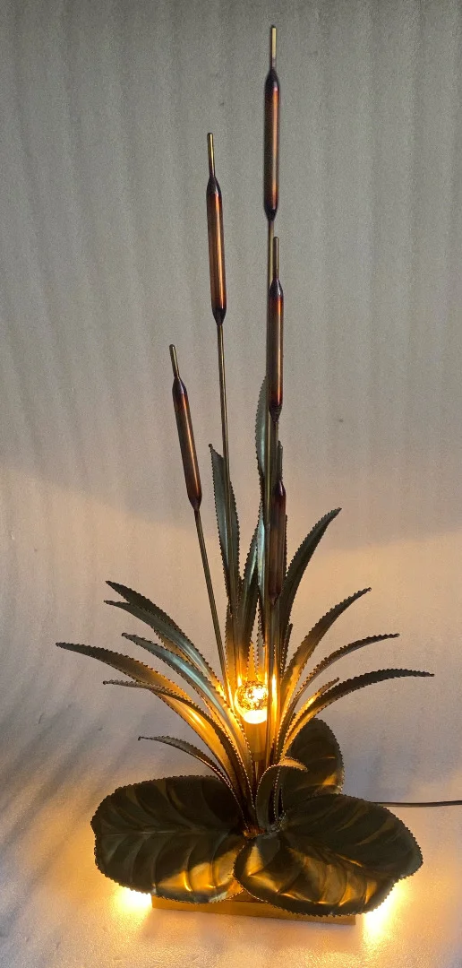 1970′ Jansen House Style Reed Lamp Brass
