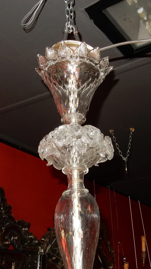 1900/20 Murano Crystal Chandelier 6 Arms