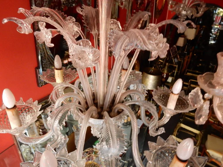1900/20 Murano Crystal Chandelier 6 Arms