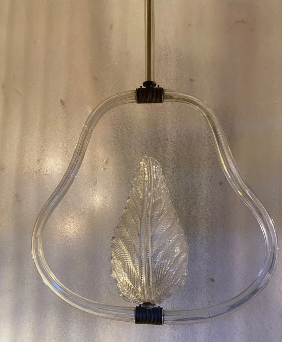 1950’ Barovier Cage Chandelier and Toso Foliage