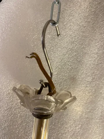 1950’ Barovier Cage Chandelier and Toso Foliage