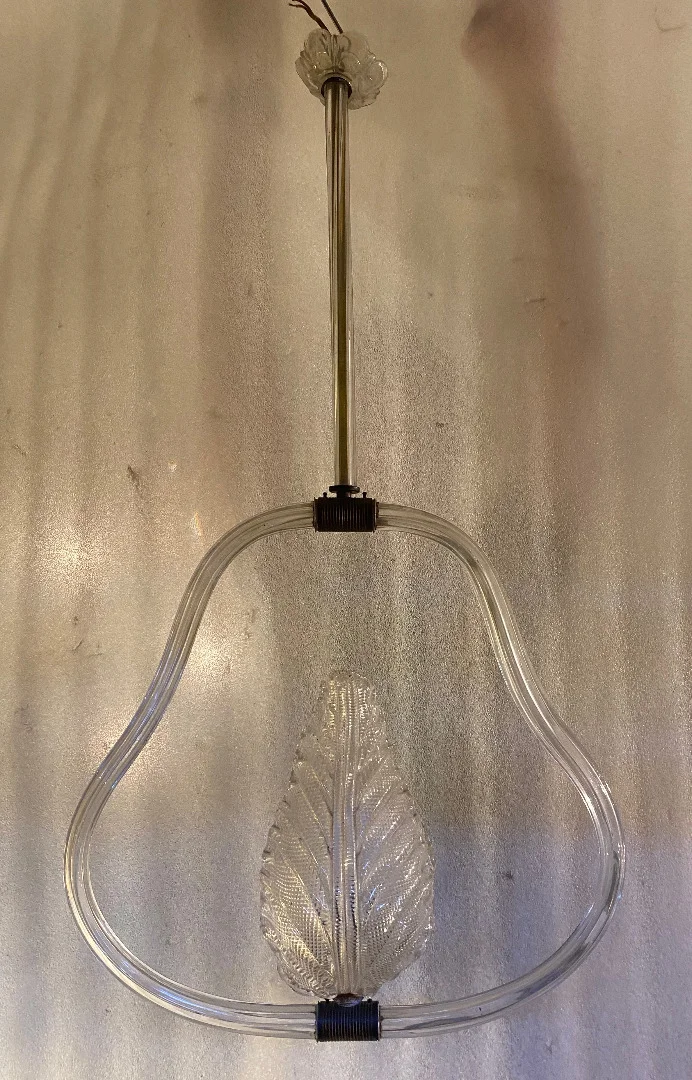 1950’ Barovier Cage Chandelier and Toso Foliage