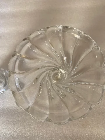 1950/70 Paire de Bougeoirs Photophores Baccarat Signés : Modèle Tors