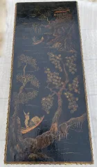 1970′ Gilt Bronze Coffee Table Baguès Style Decor Palm Tree Chinese Lacquer