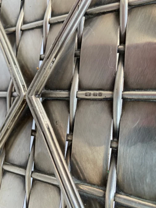 1900′ Pair Of Presentation Baskets In Silver Metal Provenance Palace Parisien