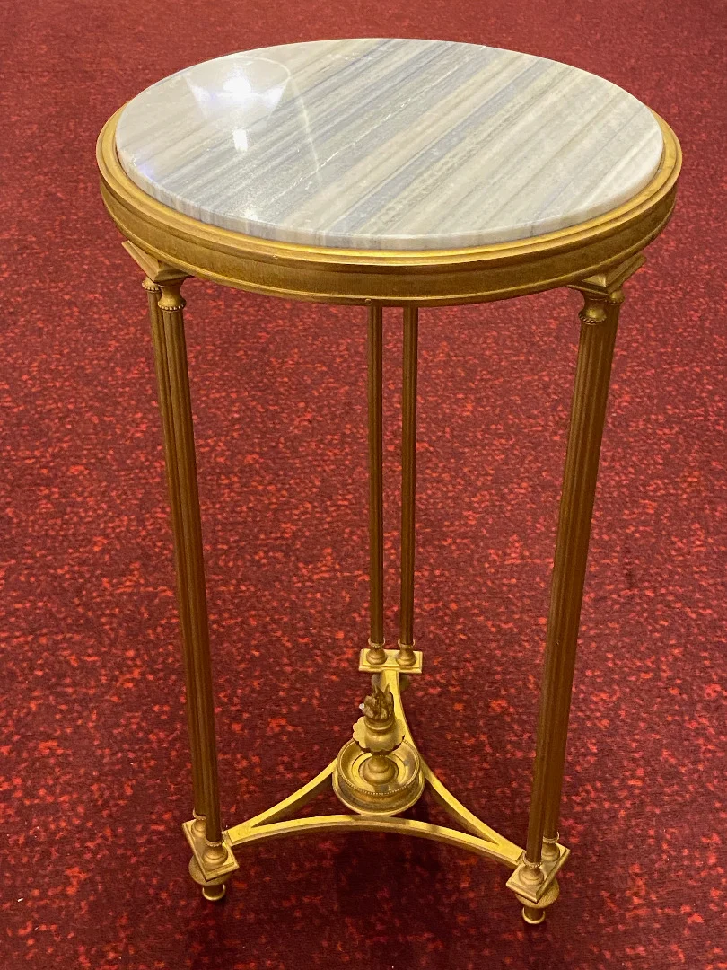 1950/70 Pedestal Table Maison Jansen Or Maison Charles After The Model By Adam Weisweiler