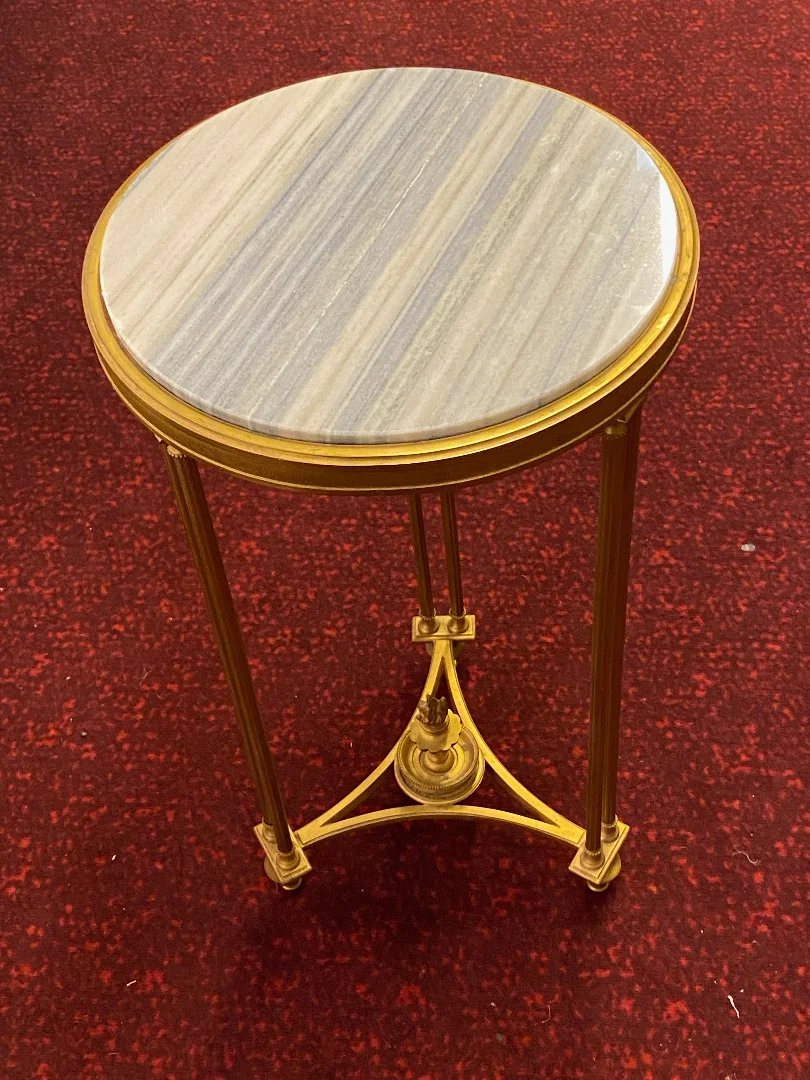 1950/70 Pedestal Table Maison Jansen Or Maison Charles After The Model By Adam Weisweiler