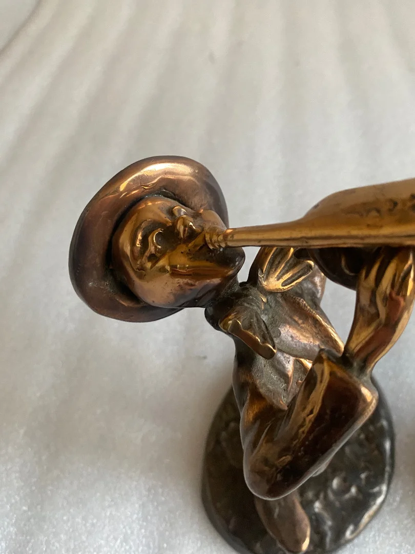 1970/80 Saxophoniste Et Trompettiste En Bronze , Sculptures Signées LOHE