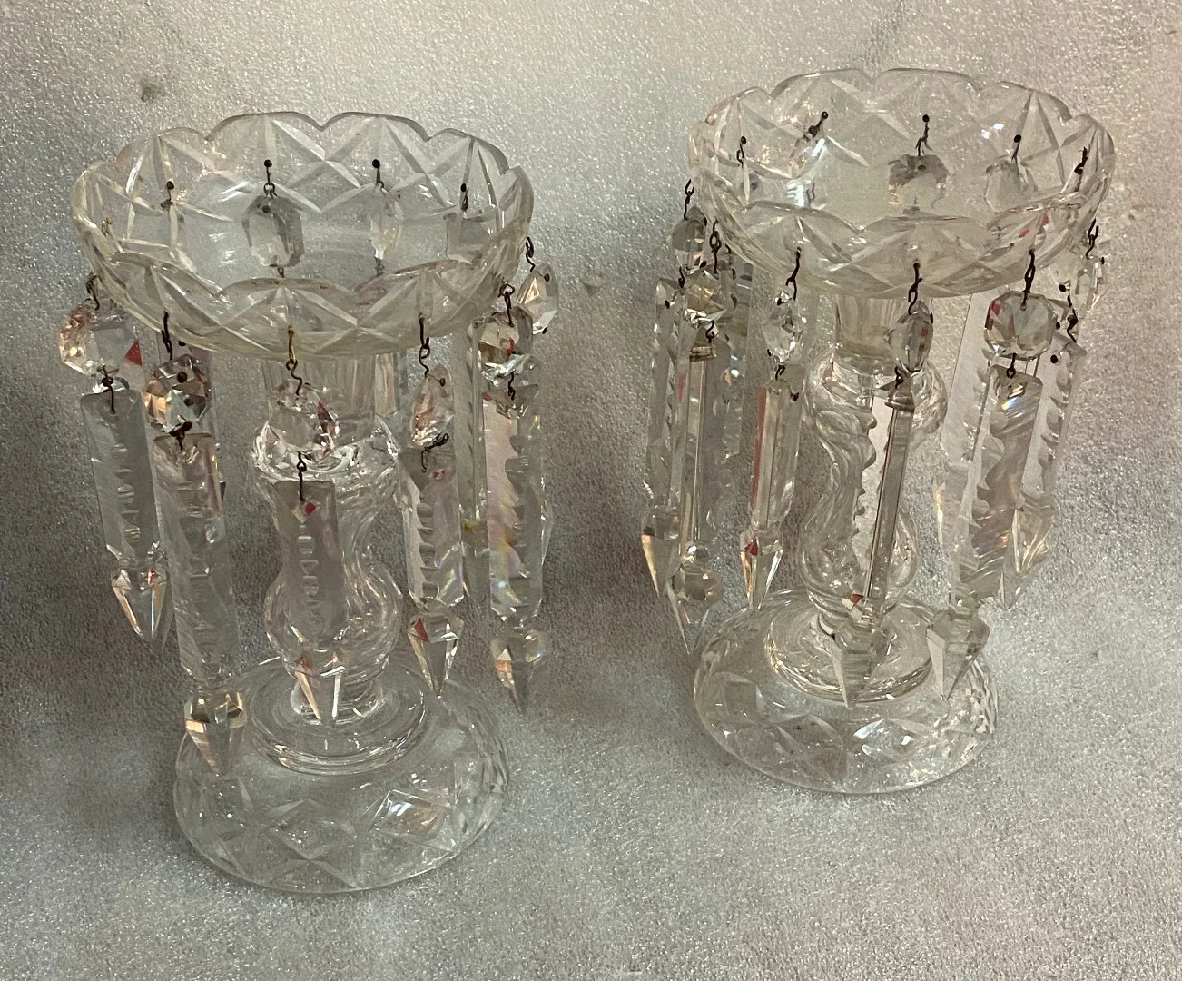 1940′ Pair of Baccarat Pineapple Doors