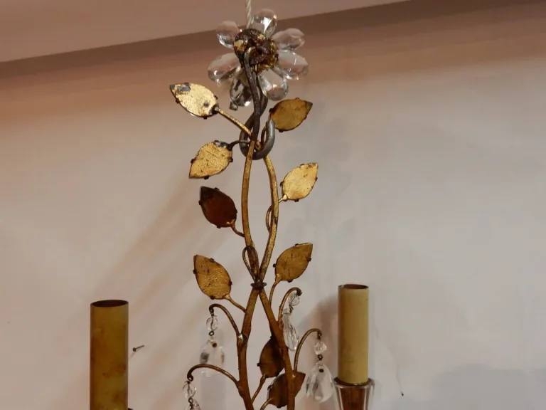 1970′ Pair of Marguerite Sconces Maison Baguès