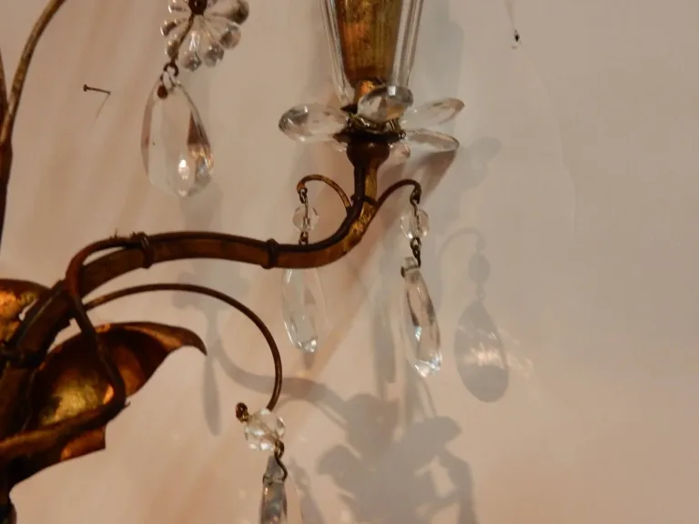1970′ Pair of Marguerite Sconces Maison Baguès