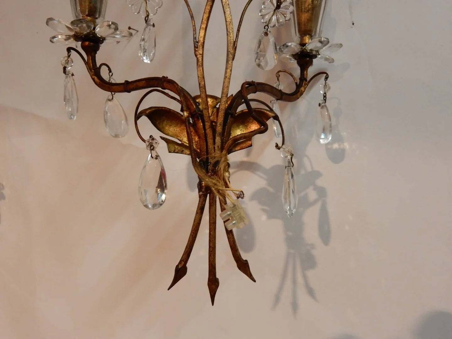1970′ Paire d’Appliques à la Marguerite Maison Baguès
