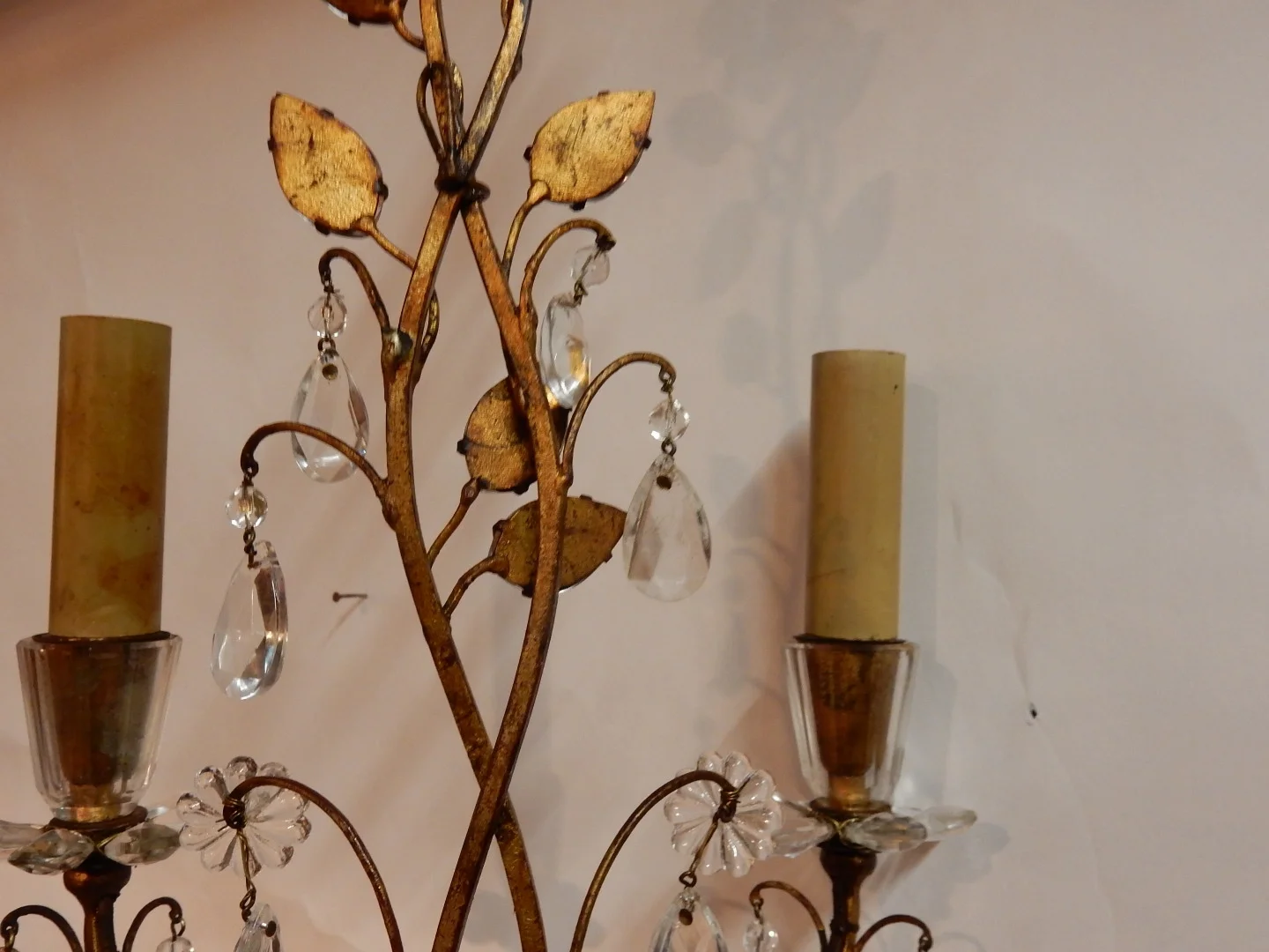 1970′ Paire d’Appliques à la Marguerite Maison Baguès