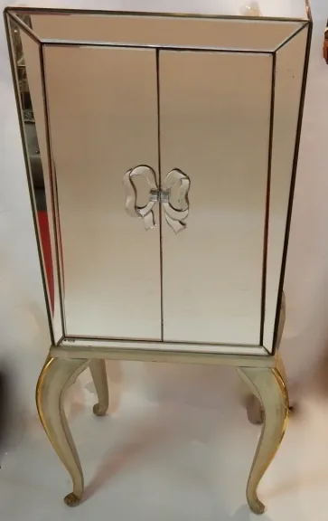 1940′ Cabinet Jansen Art Déco Orné De Miroirs