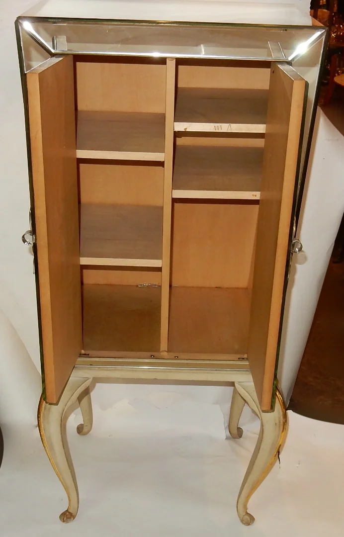 1940′ Cabinet Jansen Art Déco Orné De Miroirs