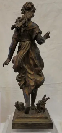 1890′ Bronze Statue Woman Signed Moreau