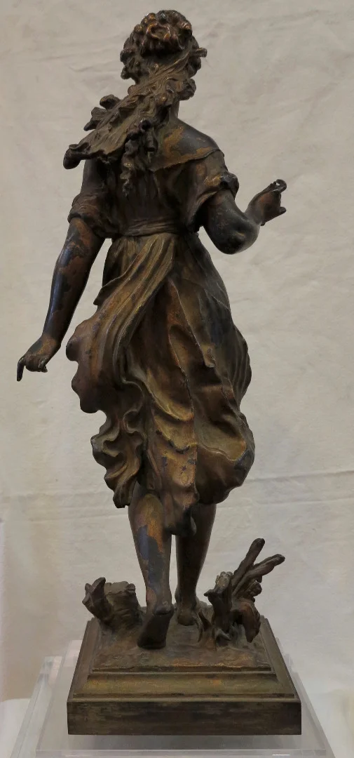 1890′ Statue Bronze Femme Signée Moreau