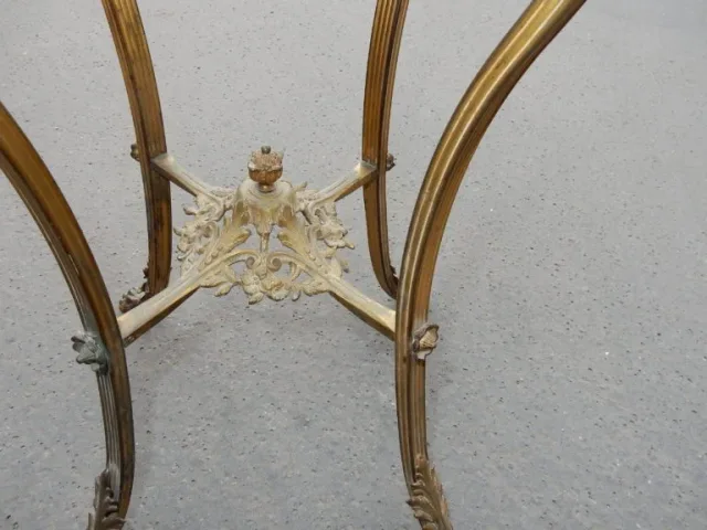 1880/1900′ Sellette Style Louis XIV Bronze Et Opaline