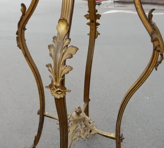 1880/1900′ Sellette Style Louis XIV Bronze Et Opaline
