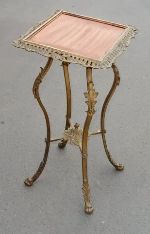 1880/1900′ Sellette Style Louis XIV Bronze Et Opaline
