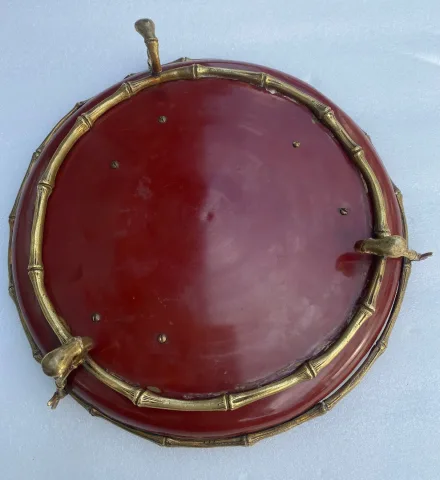 1850′ Assiette En Bronze A Motifs Japonisant Decor Bambou Par Alphonse Giroux